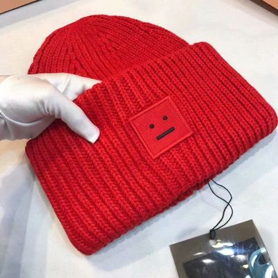 Winter Hats Wool Knitted Smiley Hat Woolen Cap