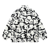 Cardigan Baseball Jacket Winter Imitation Lamb Wool Panda Casual Loose Cotton Coat Coat