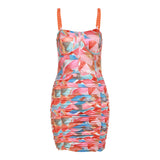 Music Festivals Rave Outfits Dress Summer Women's Fashion Printed Slim Dress