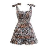 Coachella Music Festival Outfits Printed Fashion U-Shaped Backless Jumpsuit