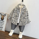 Toddler Boys Jackets Leopard-Print Shirt Children Autumn