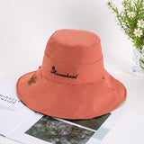 Women Bucket Hat Big Brim Double-Sided Sun Protection Sun Hat