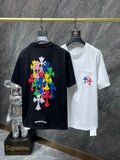 CHH Chrome Hearts T Shirts Classic Color Phantom Cross Letter Short Sleeve