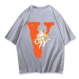 Vlone T Shirts Pikachu Casual Loose Printed Short Sleeve T-Shirt