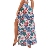 Coachella Music Festival Outfits Printed Beach Dress Long Skirt Seaside Vacation Bikini Apron