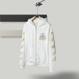 Off White Winter Hoodie Hooded Sweater Casual Zipper Long Sleeve Men'S Clothing Owt