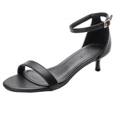Women Black Dress Shoes Stiletto Sandals Summer