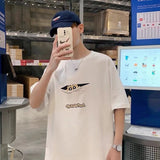 Men T-shirt Loose Multicolor Half Sleeve