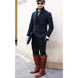 Justin Yellowstone Boots Knight Boots Men'S Buckle Zipper Leather Boots Plus Size Men'S Shoes