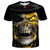 Skull Apparel Skull Digital Printing Fashion round Neck