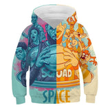 Children Hoodie Space Jam  Jordan Anime Personality Children's Sweater