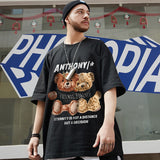 Men T-Shirts Loose Printed Half Sleeve
