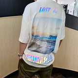 Askyurself T Shirt Short Sleeve Worn Looking Washed-out T-shirt Men and Women