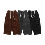 Man Fall Fall Vintage Solid Color Corduroy Straight-Leg Pants Men Loose Lovers Wild Workwear Casual Pants