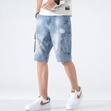 Men Jorts Denim Shorts Men's Loose plus Size Summer