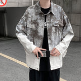 Men Denim Jackets Autumn and Winter Leisure Pink Jacket Men