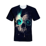 Skull T Shirt 3D Digital Printing Loose