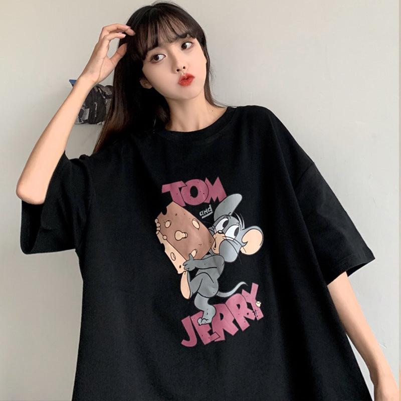 Tom And Jerry T Shirt Loose Chic