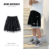 Men White Shorts Casual Fashion Men and Women Loose