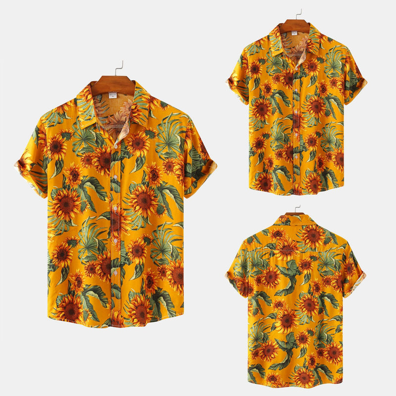 Camp Collar Shirt Floral Short Sleeve Shirt
