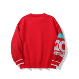 Men Sweater Sweater Men's Loose round Neck Sweater Zipper Coat