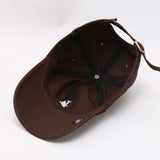 Dodgers and Yankees Baseball Cap Female Summer Embroidered NY Peaked Cap Casual Brown