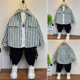 Toddler Boys Sweater Boys' Shirt Spring and Autumn Leisure Shirt