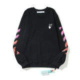 Off White Sweatshirts O Arrow Round Neck Men'S Women'S Pullover Loose Undershirt Coat