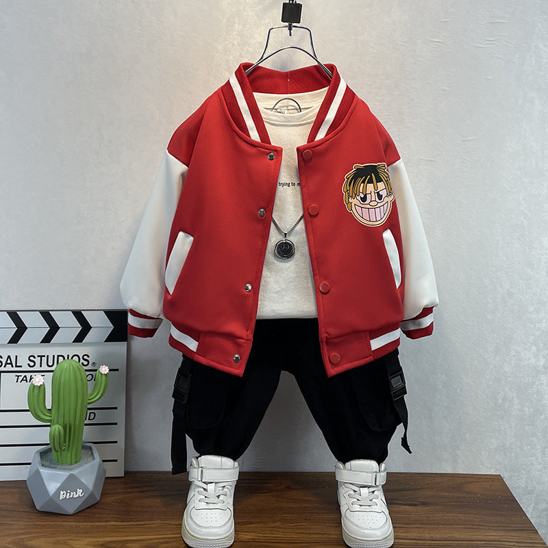 Toddler Boys Jackets Boys Autumn Clothing Baseball Jacket Autumn