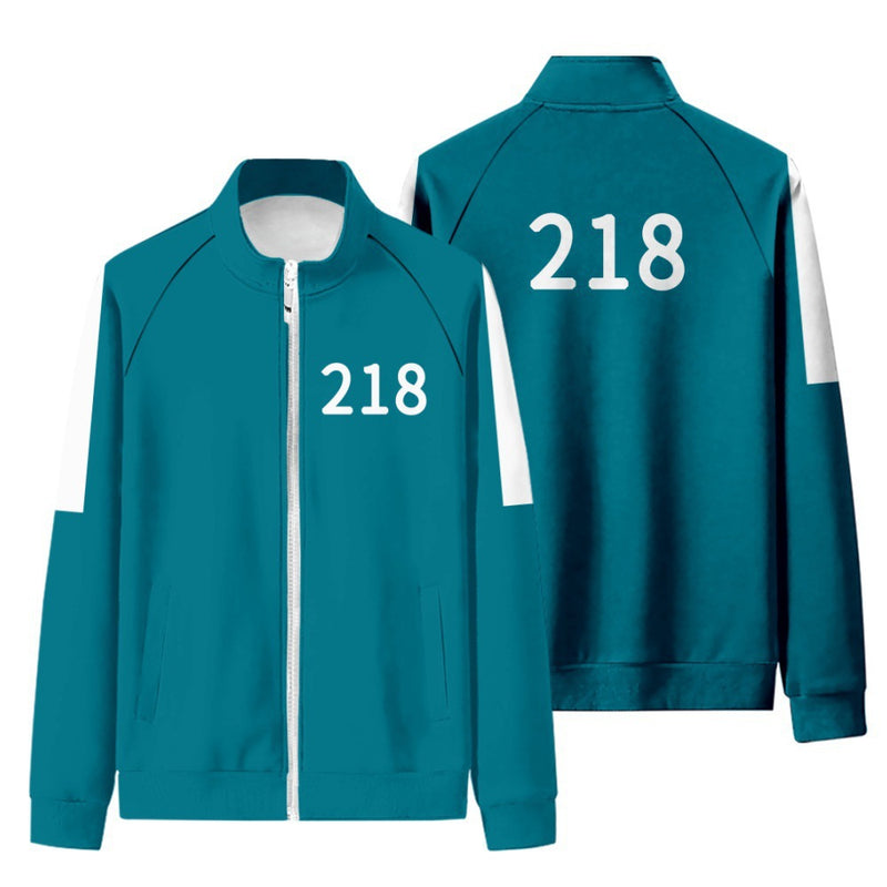 Squid Game Costume Squid Game Jacket Sportswear Jeans for Autumn Children's Zipper Sweater