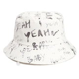 Bucket Hat Fishing Cap Cotton Print Fisherman Hat Fashion Colorful Letter Printing Sun Hat