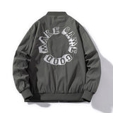 Varsity Jacket Solid Color Thin Embroidery