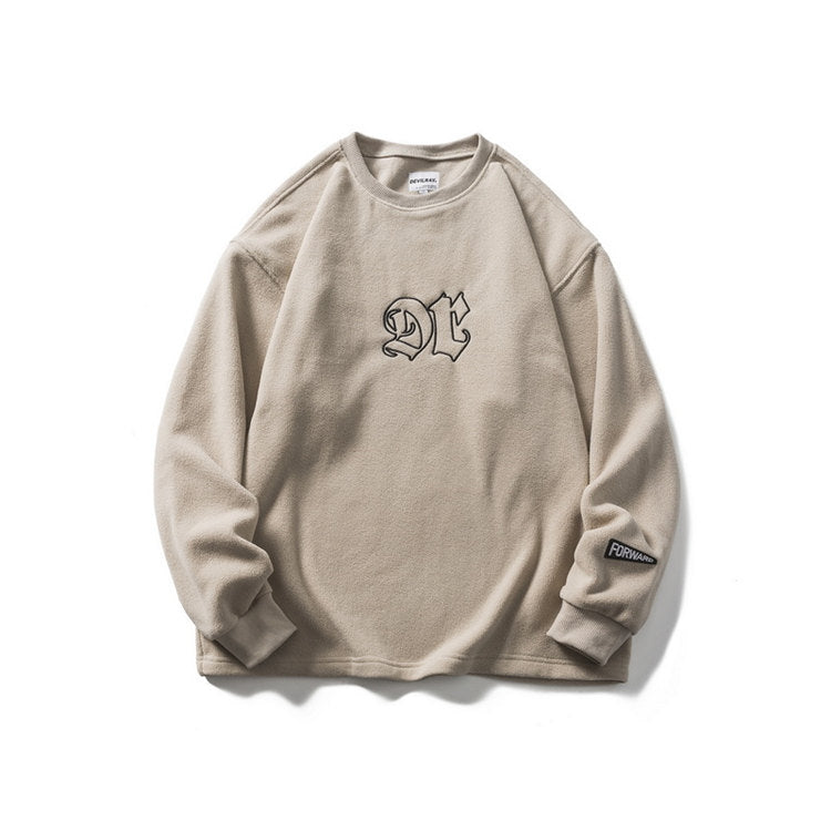 Crew Neck Sweatshirts for Men Men's Autumn Men's Pullover Letter Print Loose