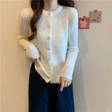 Gloria Vanderbilt Loose round Neck Long Sleeve Sweater Sweater Cardigan