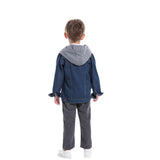 Children Jean Jackets Denim Jacket Autumn and Winter Zipper Long Sleeve Hooded