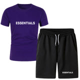 Fog Fear Of God T Shirt & Shorts 2 Pieces Set Summer Men'S Short Sleeve T-Shirt Shorts Casual