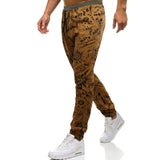 Men's Pants Men's Sports Pants Slim-Fit Printed Trousers