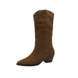 Western Shoes Western Cowboy Boot British Style Retro Women