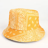 Bucket Hat Fishing Cap Cotton Print Fisherman Hat Cartoon Bucket Hat Female Printing Leaves Sunshade Sun Protection Hat