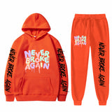Never Broke Again Hoodie Casual Hooded Sweatshirt Casual Sports Pants