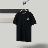 Off White T Shirt Ow Men'S And Women'S Short Sleeve Tshirt Cotton Back Arrow Round Neck Loose Owt