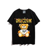 Moschino T Shirt Teddy Bear Pattern Quick-Drying Loose Short Sleeve