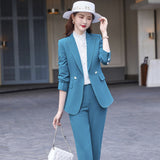 Interview Suit Women's Blue Blazer Women's Spring