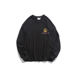 Man Fall Outfis Autumn Clothes Creative Printed Crew Neck Sweatshirt Loose Couple Casual Bottoming Top