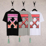 Off White Tshirt Short Sleeve Ow Men'S Cotton Color Arrow Owt