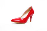 Red Bottom Heels Pointed Patent Leather High Heels Work Women's Pumps