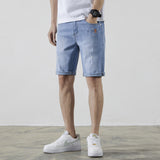 Men Denim Shorts Summer Thin Denim Shorts Stretch