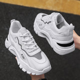 Men's Sneaks & Athletic Jogging Shoes Spring/Summer Men's Fly Woven Mesh Breathable Platform Sneakers Solid Color Simple Casual Shoes