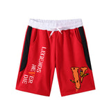 Vlone Shorts Printed Shorts Men'S Summer Cotton Casual Beach Pants