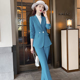 Interview Suit Women's Blue Blazer Women's Spring